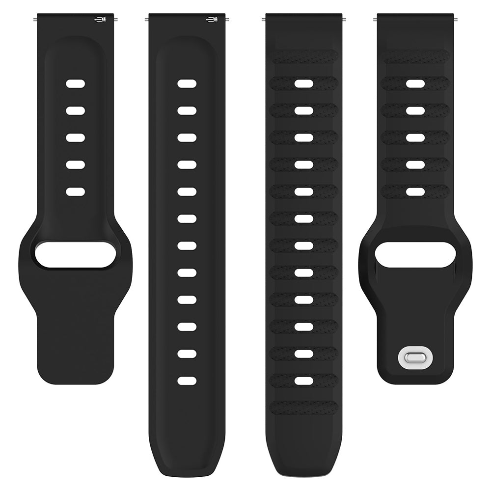 Curea smartwatch Techsuit Watchband 20mm (W050) compatibil cu Samsung Galaxy Watch 4/5/Active 2, Huawei Watch GT 3 (42mm)/GT 3 Pro (43mm), Negru