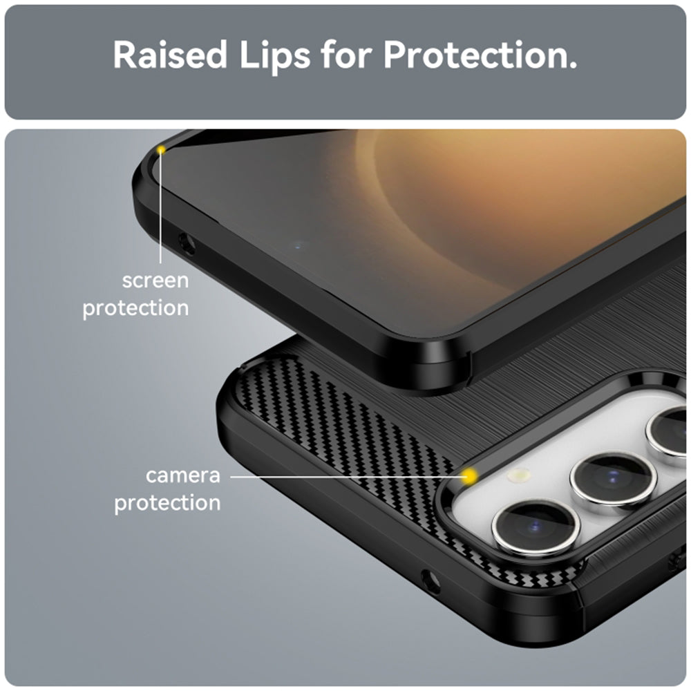 Husa de protectie Techsuit Carbon Silicone compatibil cu Samsung Galaxy A35 5G, Negru