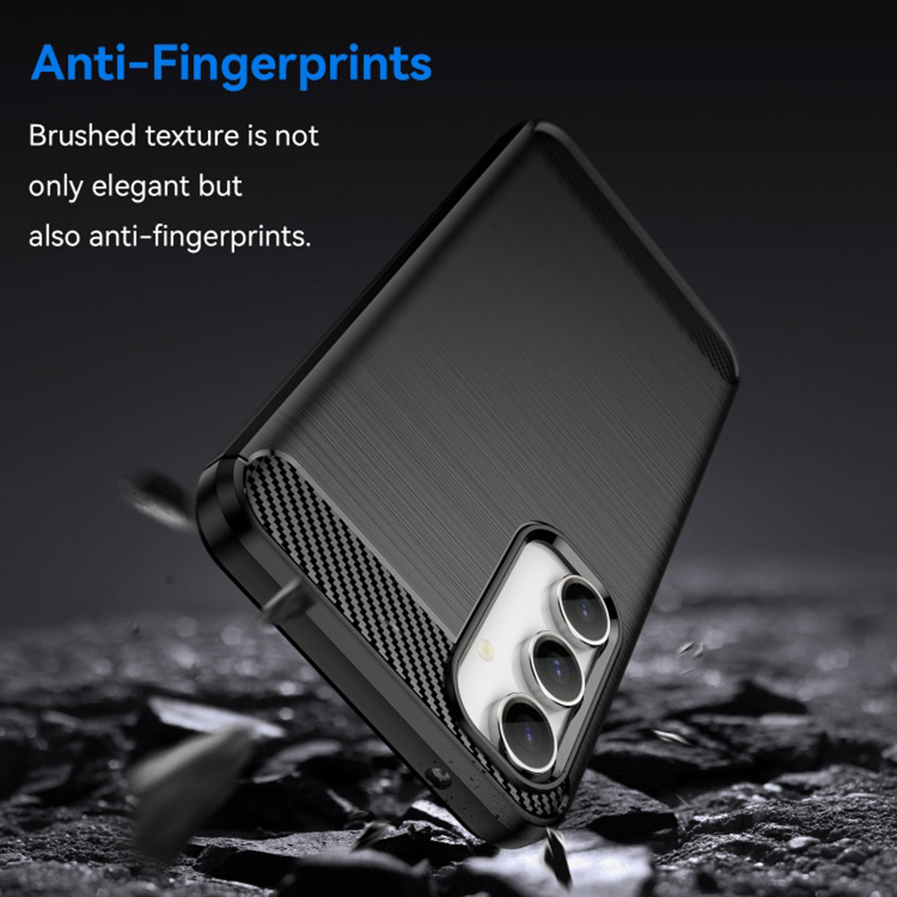 Husa de protectie Techsuit Carbon Silicone compatibil cu Samsung Galaxy A55 5G, Negru