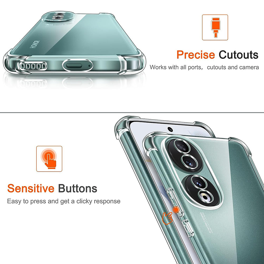 Husă Techsuit Shockproof Clear Silicone transparentă pentru Honor 90