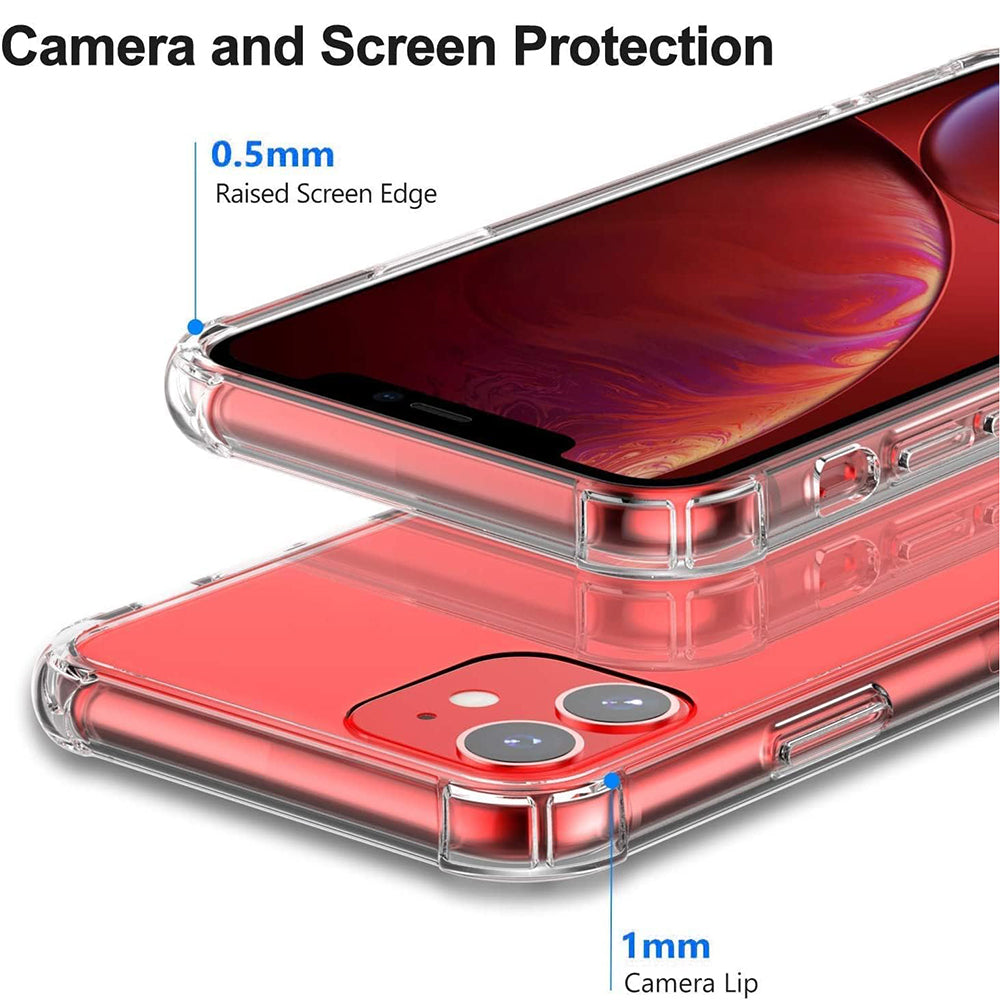Husa de protectie Techsuit Shockproof Clear Silicone compatibil cu iPhone 12, Transparent