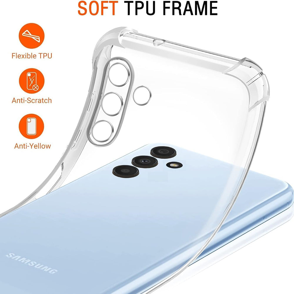 Husa de protectie Techsuit Shockproof Clear Silicone compatibil cu Samsung Galaxy A13 5G / A04S, Transparent