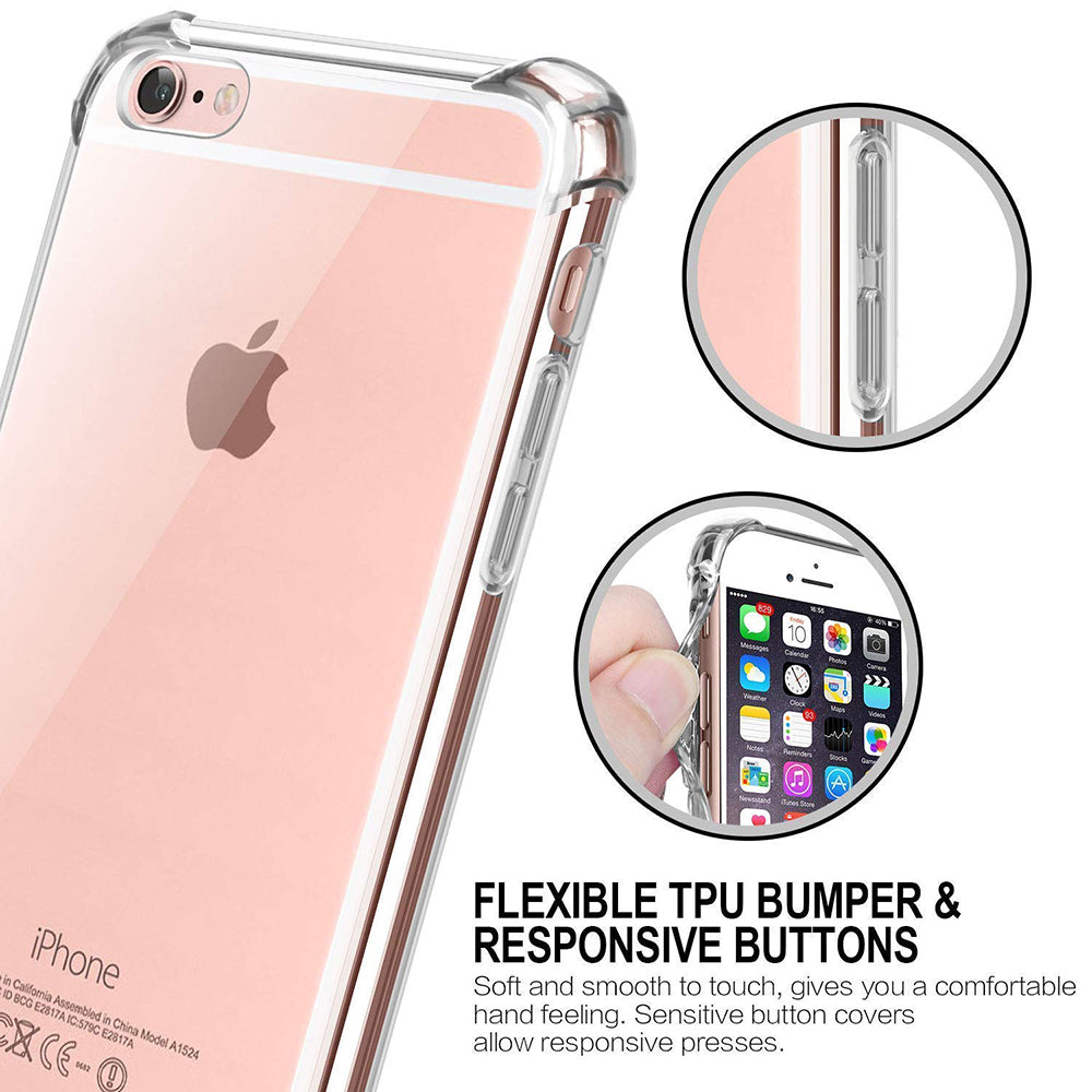 Husa de protectie Techsuit Shockproof Clear Silicone compatibil cu iPhone 5/ iPhone 5s/ iPhone SE, Transparent