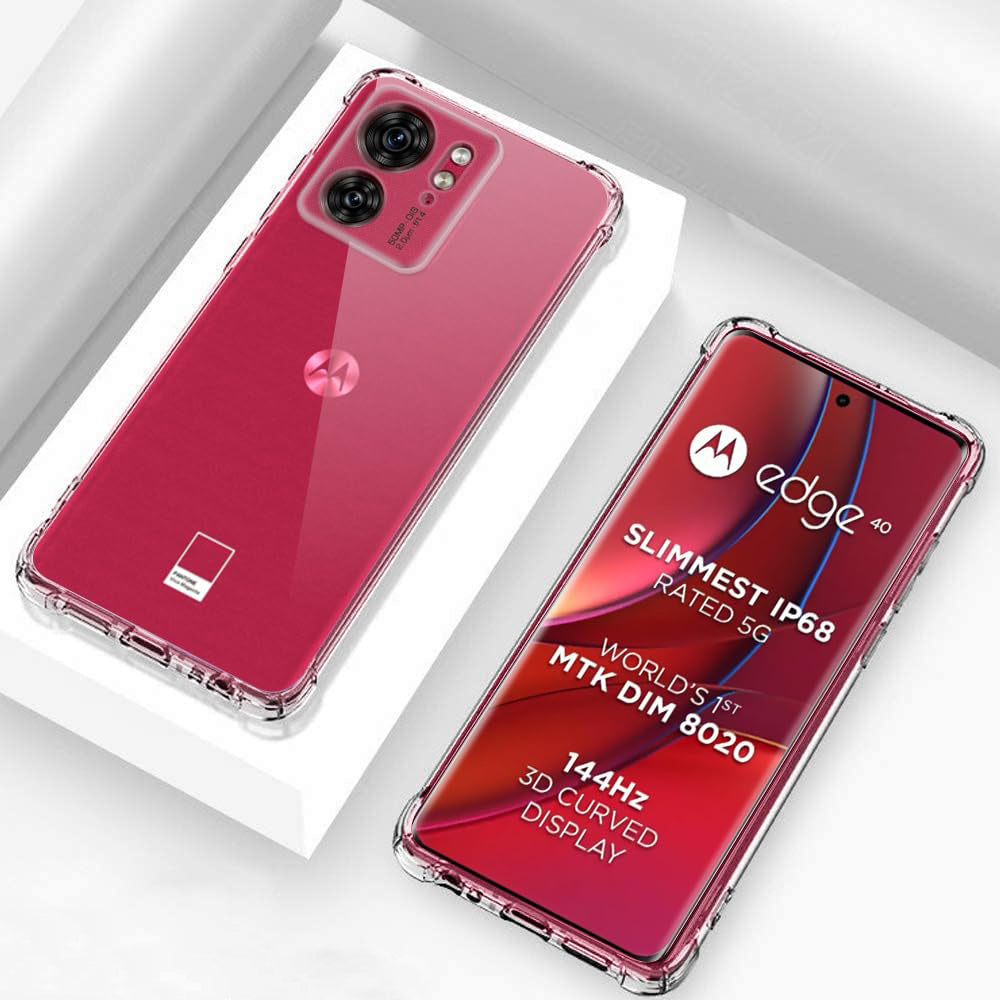 Husa de protectie Techsuit Shockproof Clear Silicone compatibil cu Motorola Edge 40 / Edge (2023), Transparent