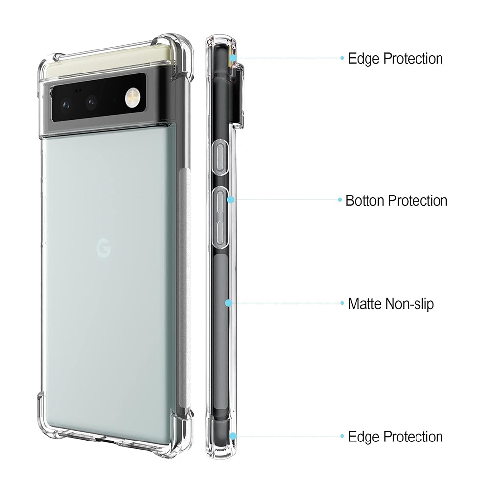 Husa de protectie Techsuit Shockproof Clear Silicone compatibil cu Google Pixel 6 Pro, Transparent
