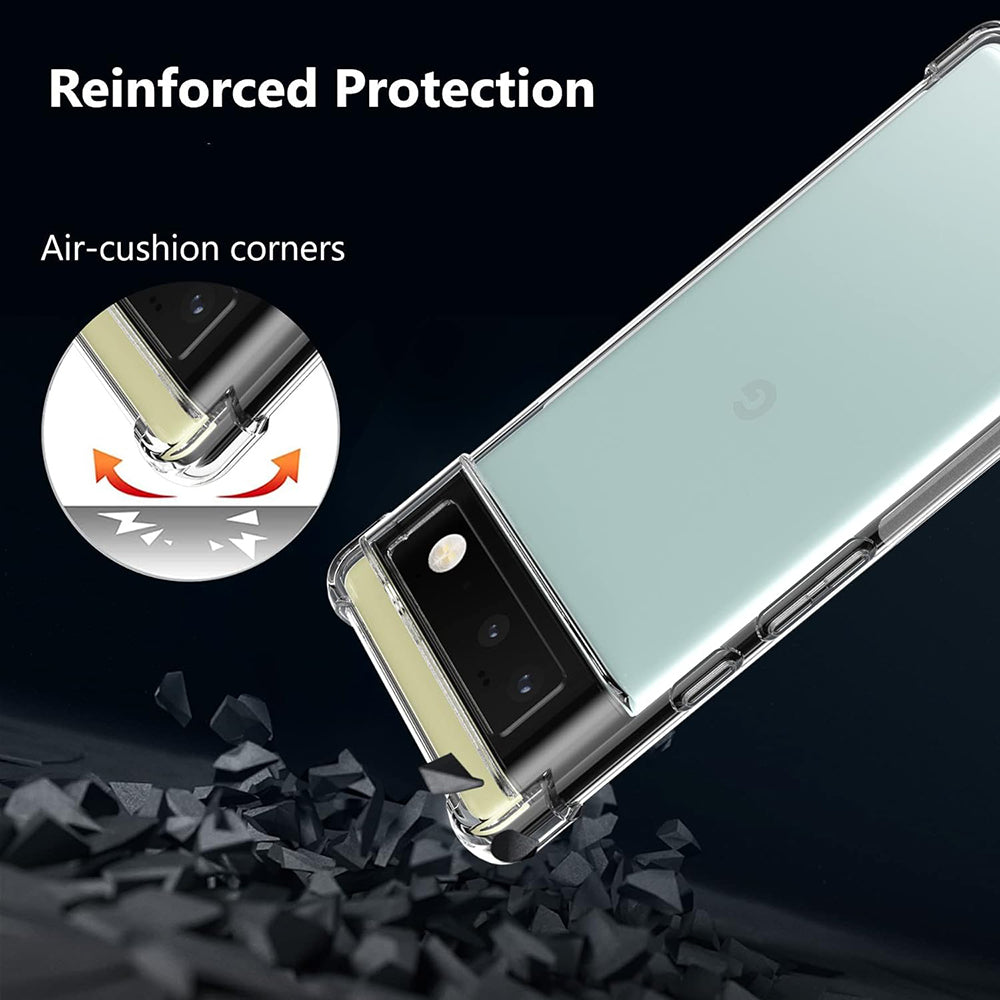 Husa de protectie Techsuit Shockproof Clear Silicone compatibil cu Google Pixel 6 Pro, Transparent