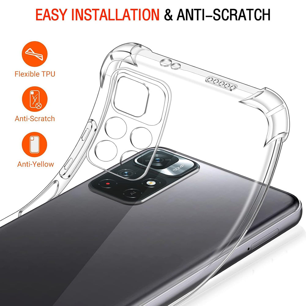 Husa de protectie Techsuit Shockproof Clear Silicone compatibil cu Xiaomi Redmi Note 11 / Note 11S, Transparent