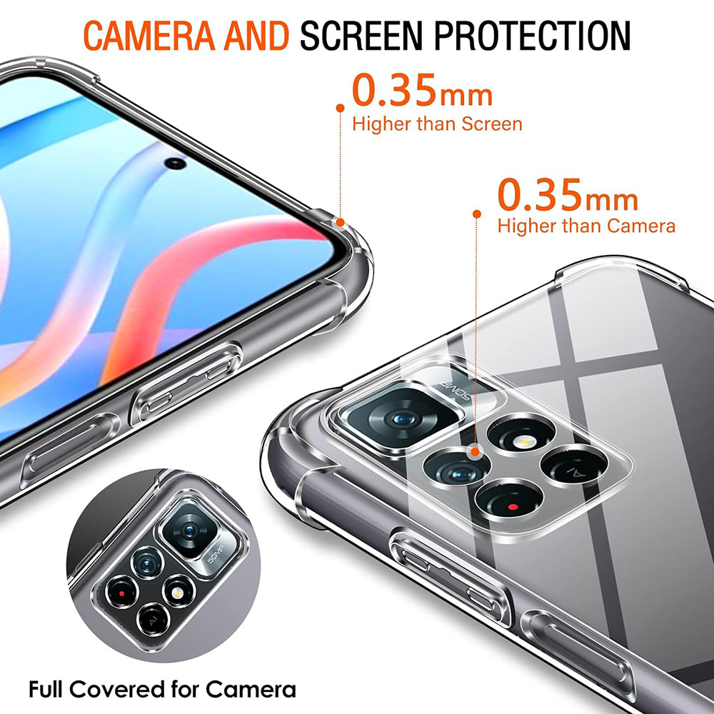 Husa de protectie Techsuit Shockproof Clear Silicone compatibil cu Xiaomi Redmi Note 11 / Note 11S, Transparent
