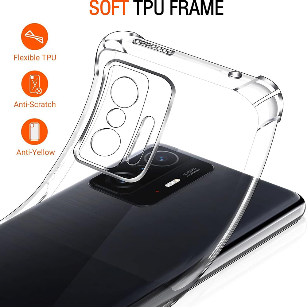 Husa de protectie Techsuit Shockproof Clear Silicone compatibil cu Xiaomi 11T / 11T Pro, Transparent