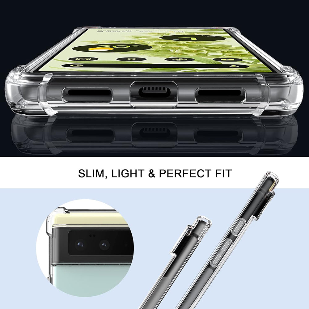 Husa de protectie Techsuit Shockproof Clear Silicone compatibil cu Google Pixel 6, Transparent