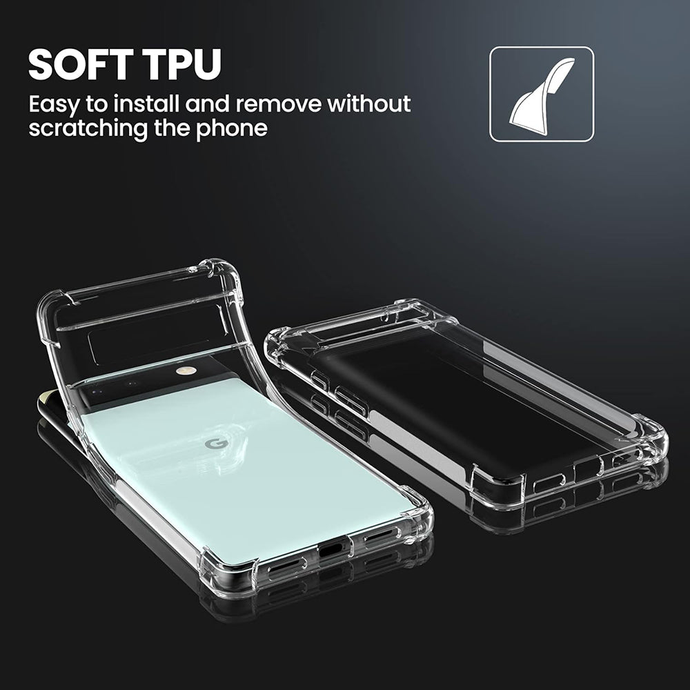 Husa de protectie Techsuit Shockproof Clear Silicone compatibil cu Google Pixel 6, Transparent