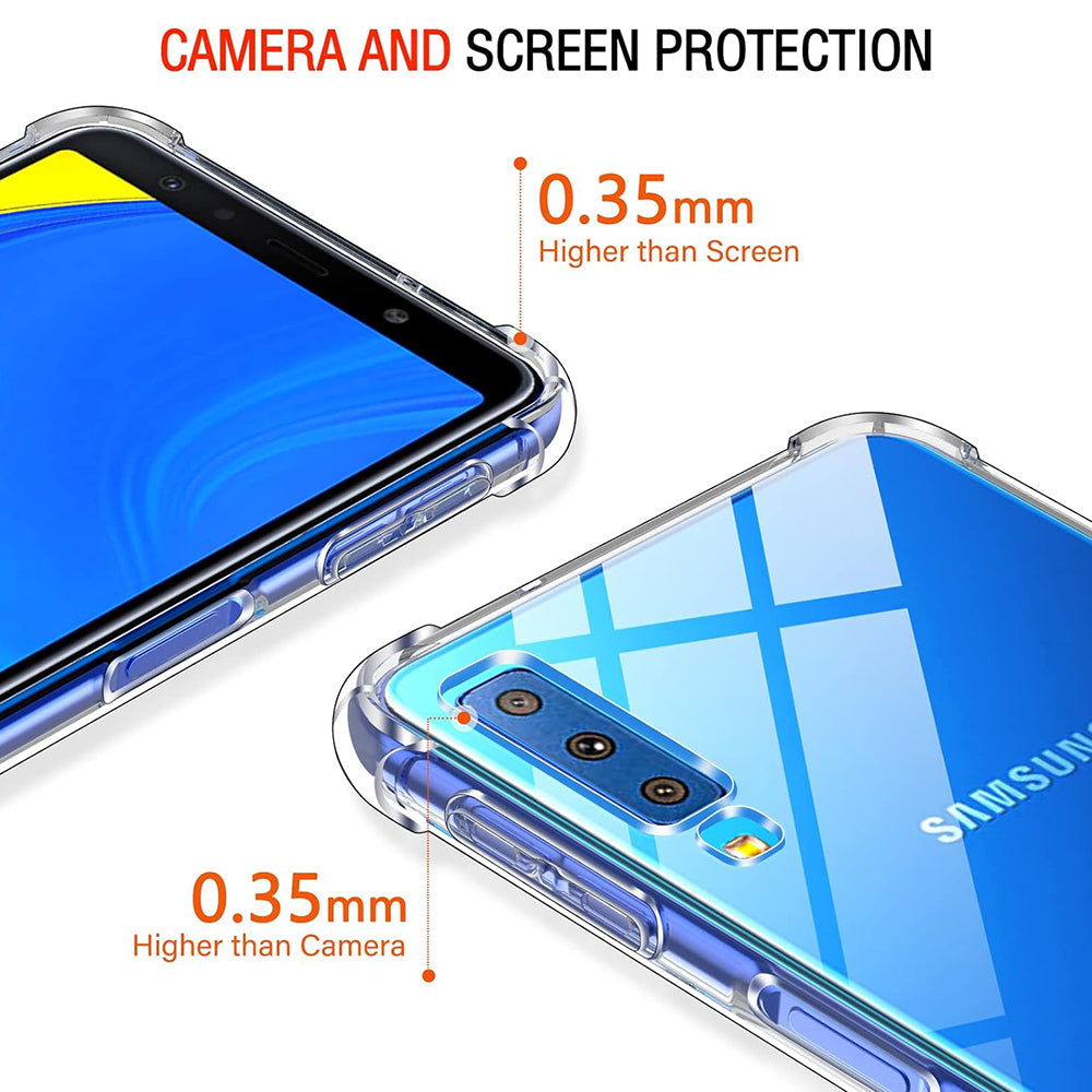 Husa de protectie Techsuit Shockproof Clear Silicone compatibil cu Samsung Galaxy A7 2018, Transparent