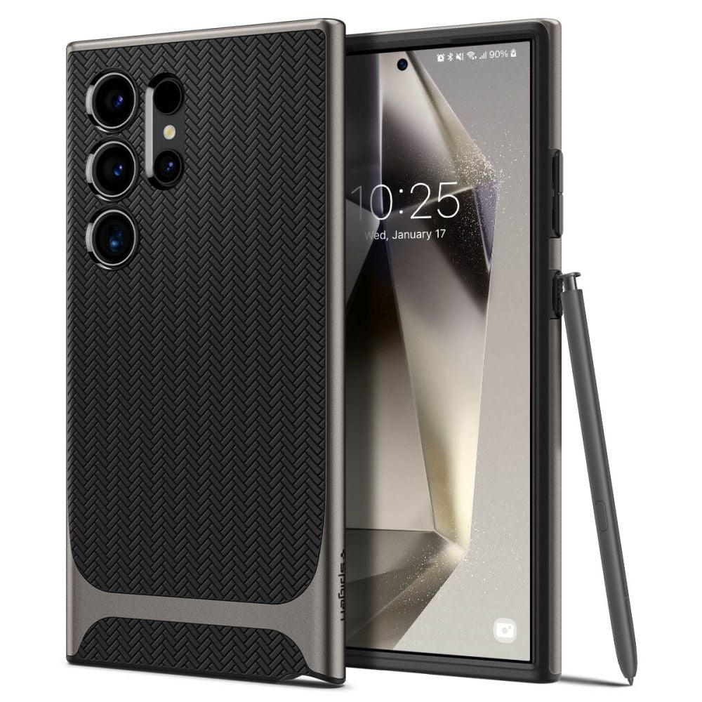 Husa de protectie Spigen Neo Hybrid (ACS07305) compatibil cu Samsung Galaxy S24 Ultra, Gunmetal