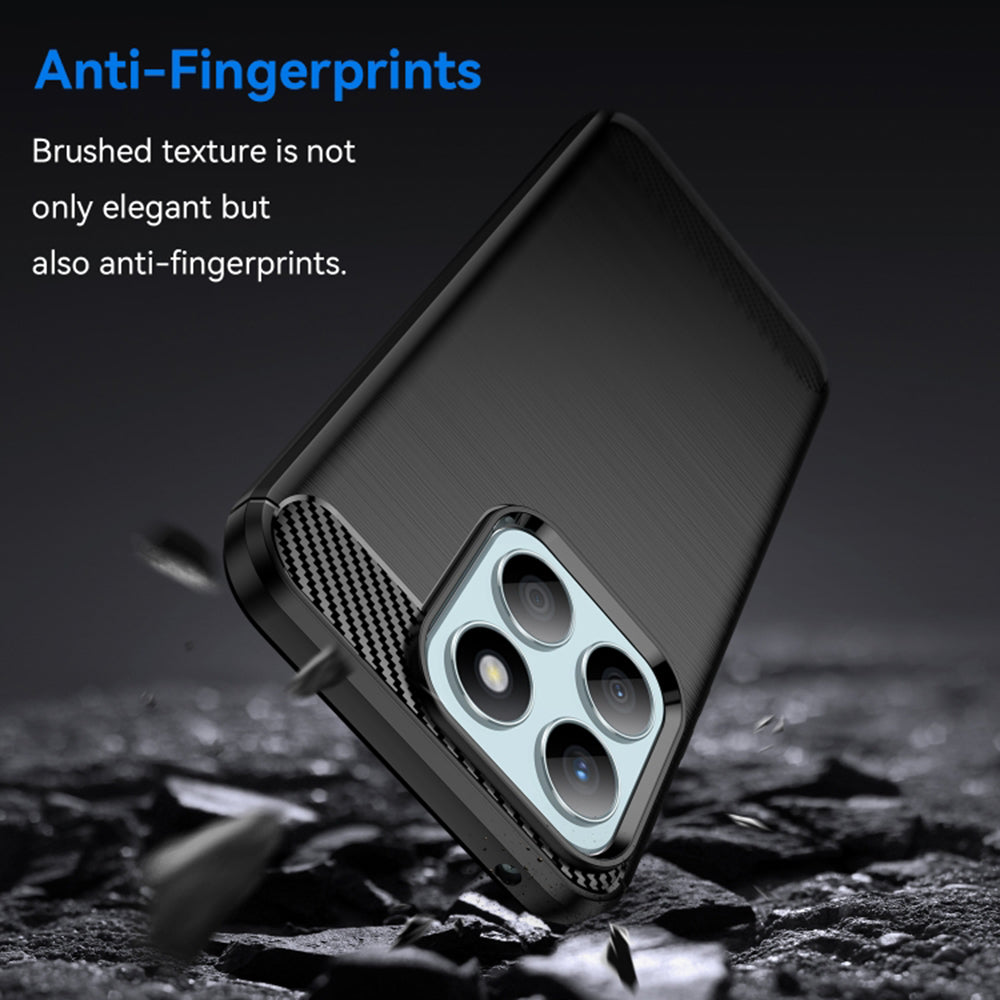 Husa de protectie Techsuit Carbon Silicone compatibil cu Honor X8b, Negru