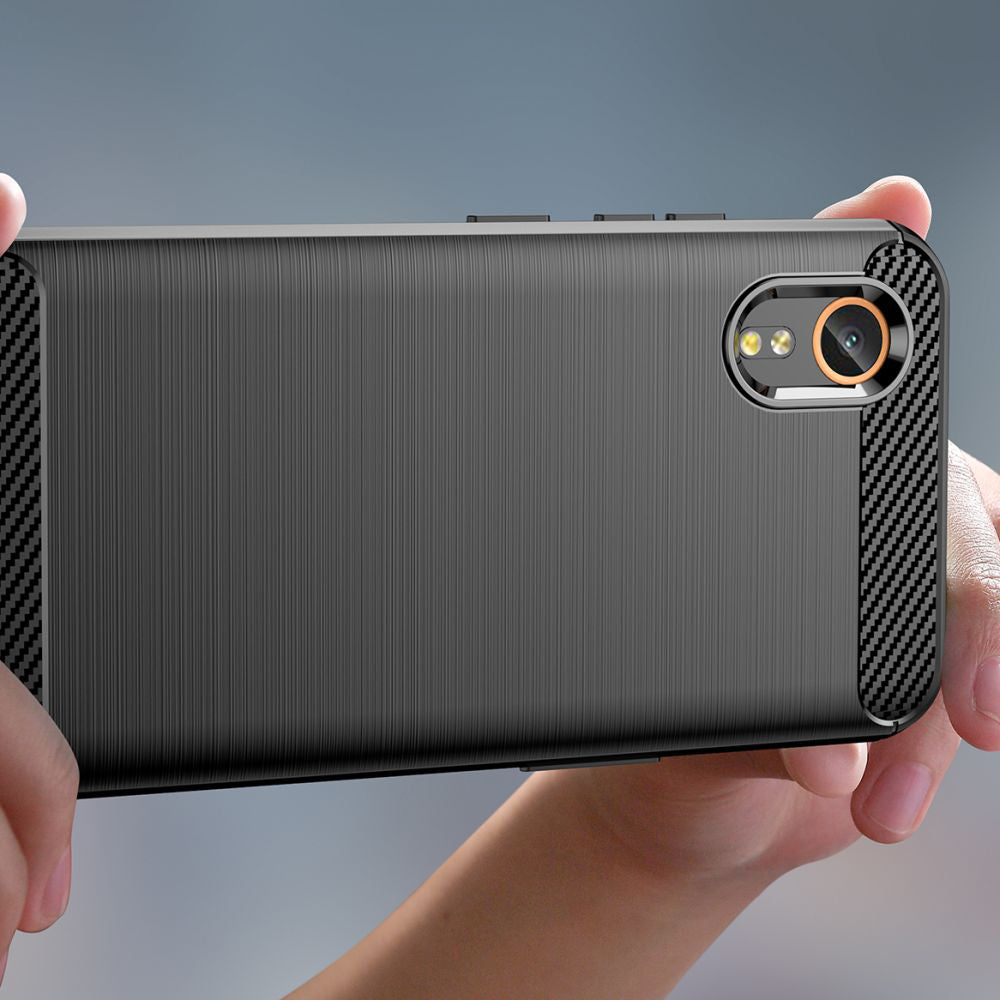 Husa de protectie Techsuit Carbon Silicone compatibil cu Samsung Galaxy Xcover7, Negru