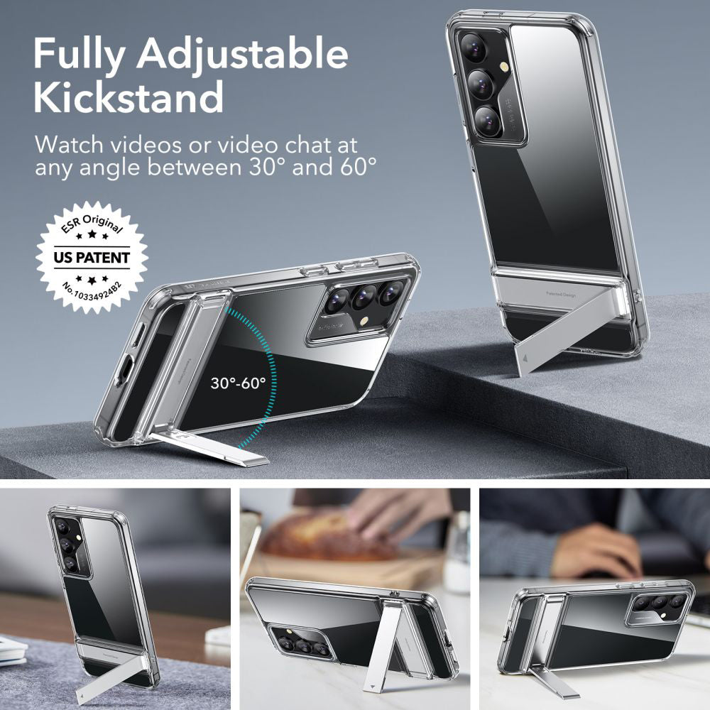 Husa de protectie ESR Air Shield Boost Kickstand compatibil cu Samsung Galaxy S24 Plus, Transparent
