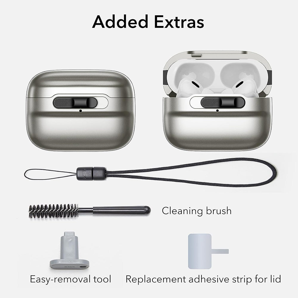 Casti ESR Pulse Magnetic HaloLock, Apple AirPods Pro 1 / 2, Titanium