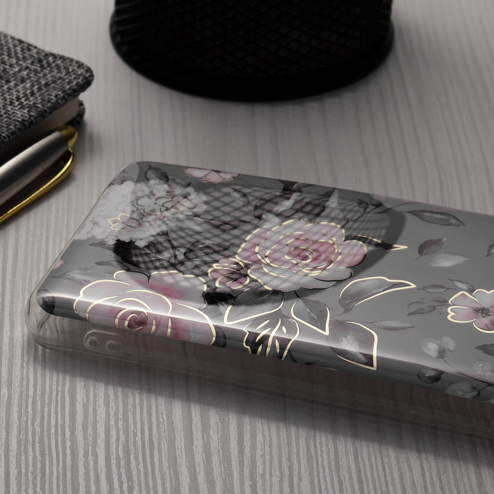 Husa de protectie Techsuit Marble Series compatibil cu Samsung Galaxy S24 Plus, Bloom of Ruth Gray