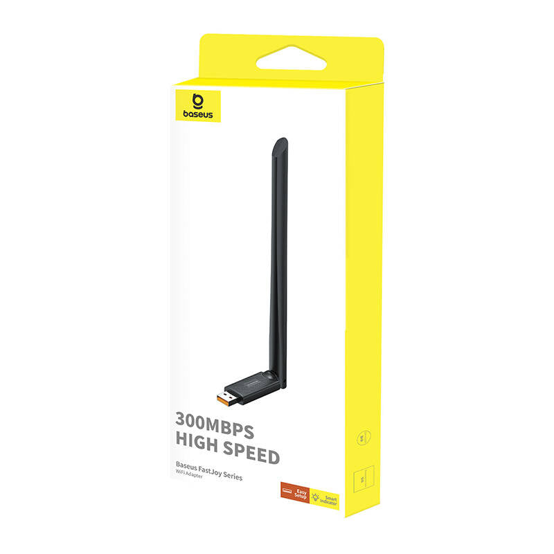 Adaptor Baseus Router Wi-Fi FastJoy BS-OH172 (B01317600111-01), Adapter, 300Mbps, 20dBm, Windows/Linux, Negru