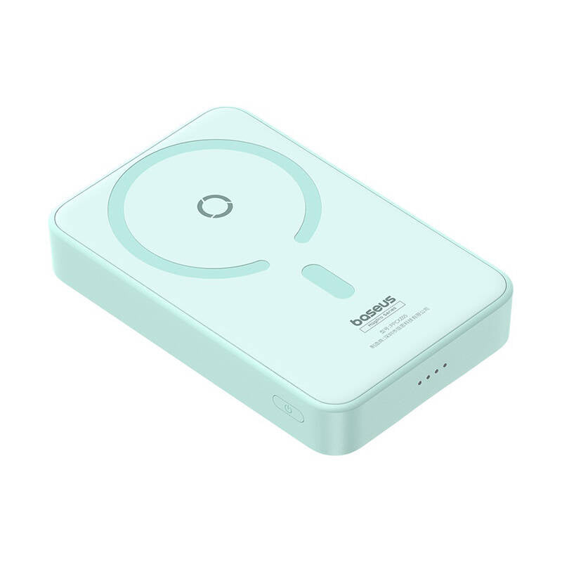 Baterie externa Baseus MagPro Magnetic PPCXZ05 (P10064101333-00), USB-C, 5000mAh, 20W, MagSafe, Cable Type-C, 3A, 30cm, Menta