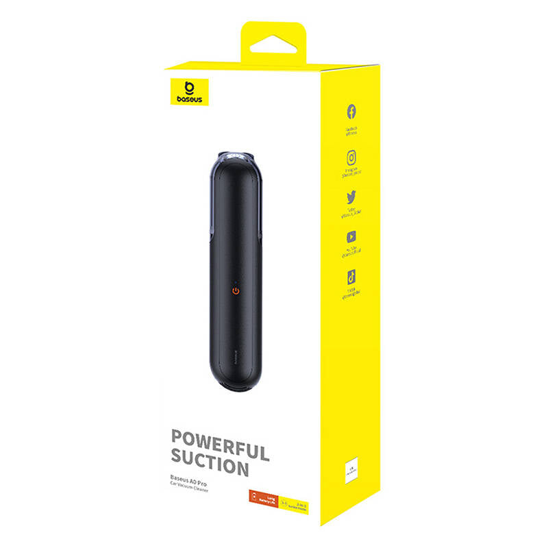 Baseus Car Vacuum Cleaner A0 Pro (C30466500111-00), Type-C, 2000mAh, 30W, 1.5A, Negru