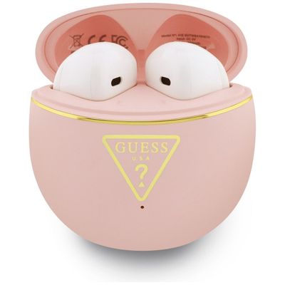 Căști TWS Guess Gold Line Triangle, Bluetooth 6, IPX5, 24h Autonomie