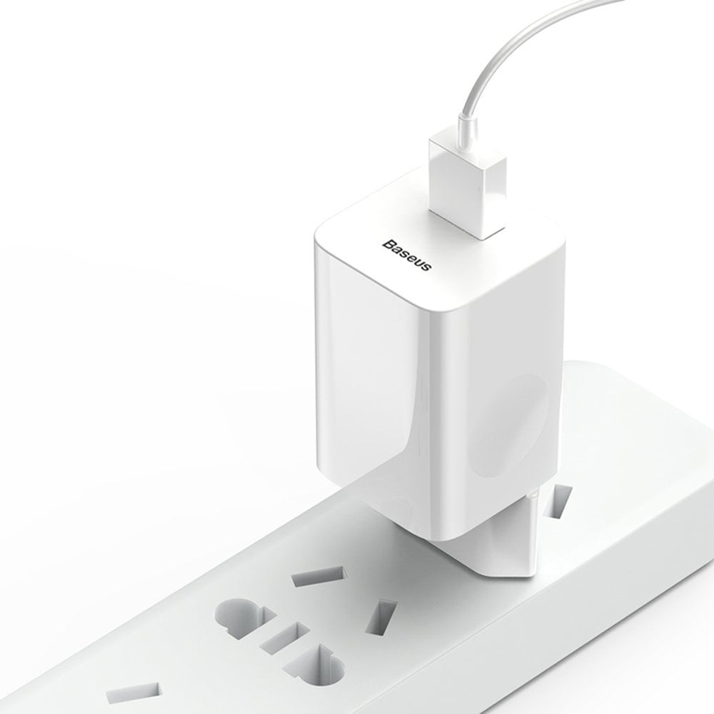 Incarcator Baseus (CCALL-BX02), USB-A Quick Charge 3.0, 24W, Alb