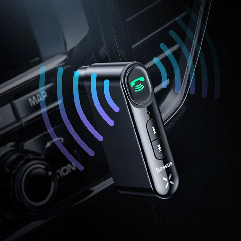Gadget Baseus Wireless Transmitter BSBA-02 (WXQY010001), Bluetooth 5.0, Aux, 50Hz-20kHz, 145mAh, Micro-USB Charging Port, Negru