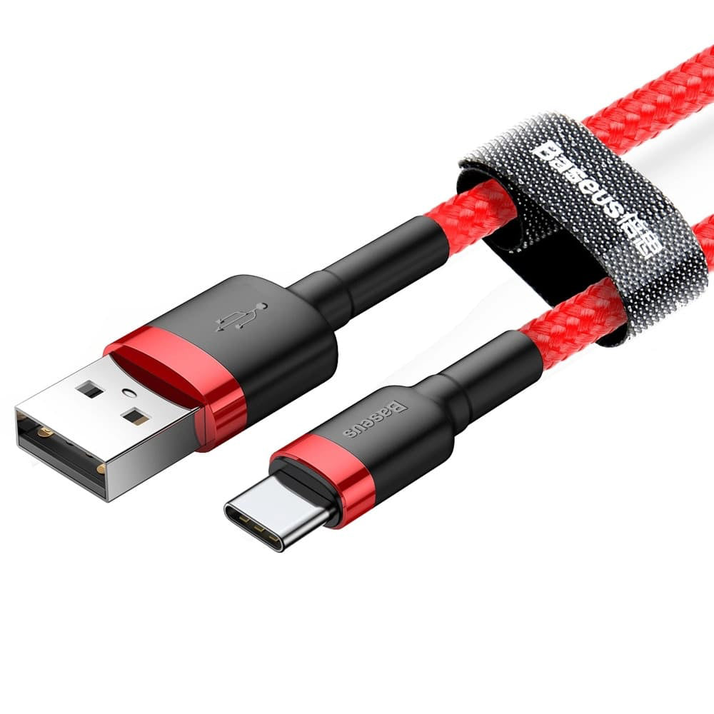 Cablu Baseus Cafule (CATKLF-B09), USB to Type-C, Fast Charge, QC3.0, 3A, 1m, Rosu