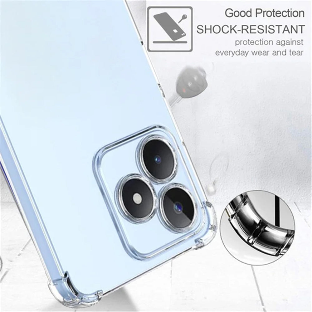 Husa de protectie Techsuit Shockproof Clear Silicone compatibil cu Realme C51 / Note 50, Transparent