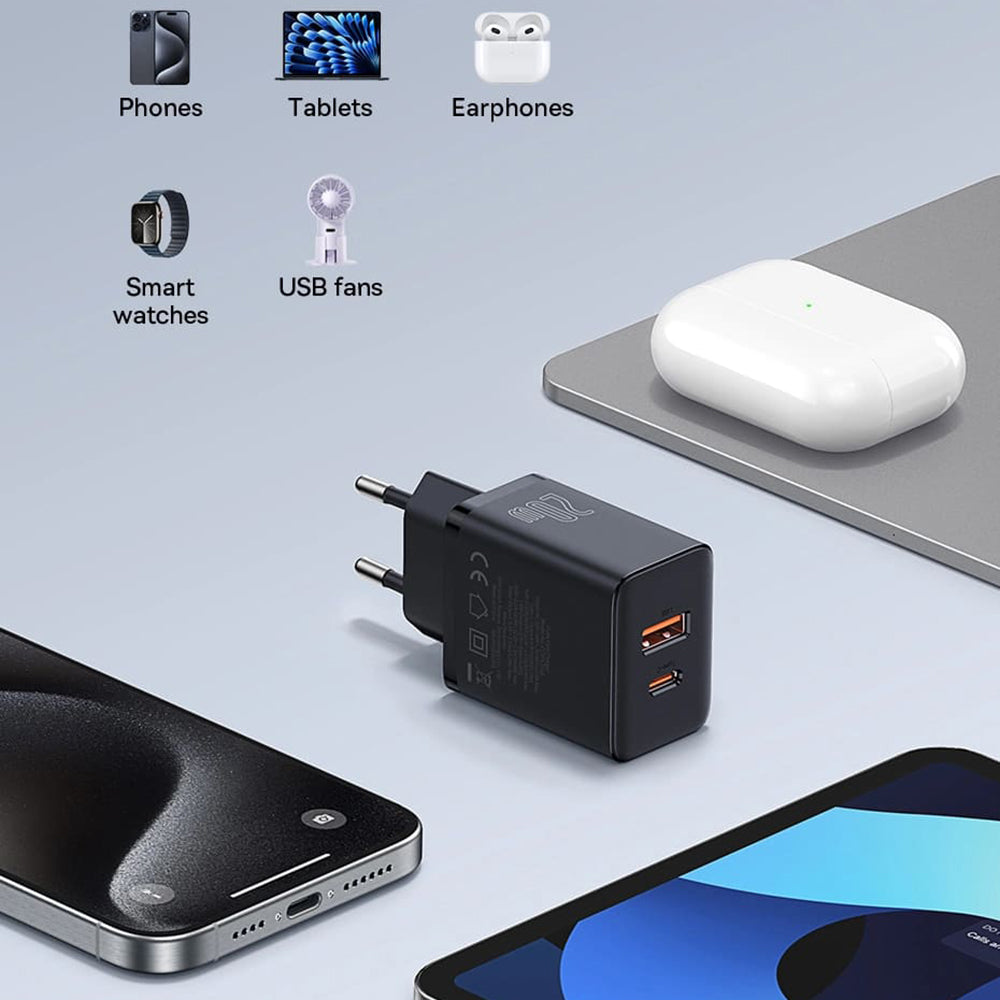 Incarcator Baseus (P10111403113-00), USB, Type-C, Fast Charge 20W, Cluster Black