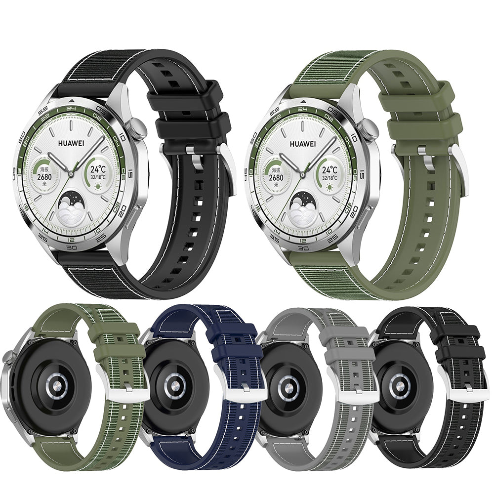 Curea smartwatch Techsuit Watchband 22mm (W051) compatibil cu Huawei Watch GT 2 (46mm)/GT 2 Pro/GT 3 Pro (46mm)/Ultimate, Xiaomi Watch S1, Verde