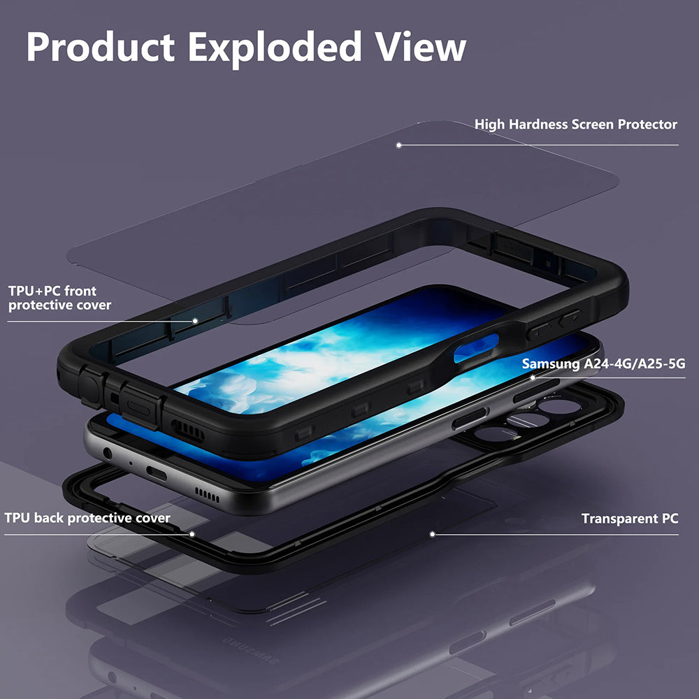 Husa de protectie ShellBox compatibil cu Samsung Galaxy A25 5G, Negru