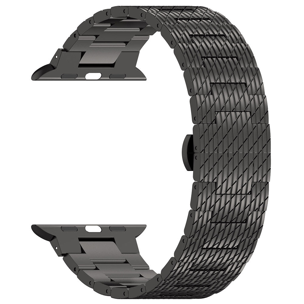 Curea smartwatch Techsuit Watchband 32mm (W052) compatibil cu Apple Watch 1/2/3/4/5/6/7/8/9/10/11/SE/SE 2/SE 3 (38/40/41/42mm), Negru