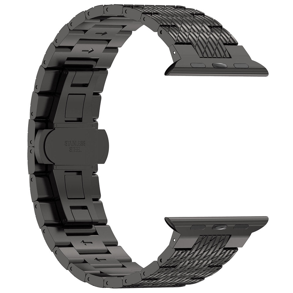 Curea smartwatch Techsuit Watchband 32mm (W052) compatibil cu Apple Watch 1/2/3/4/5/6/7/8/9/10/11/SE/SE 2/SE 3 (38/40/41/42mm), Negru
