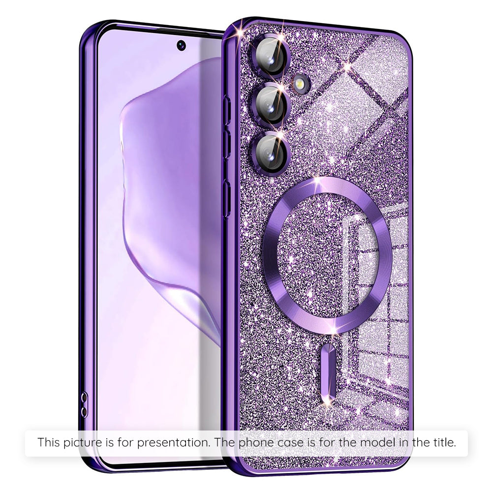 Husa de protectie Techsuit Luxury Glitter MagSafe compatibil cu Xiaomi 17T, Mov
