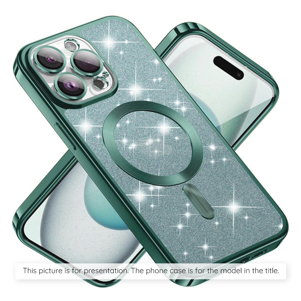 Husa de protectie Techsuit Luxury Glitter MagSafe compatibil cu Xiaomi 17T Pro, Verde deschis