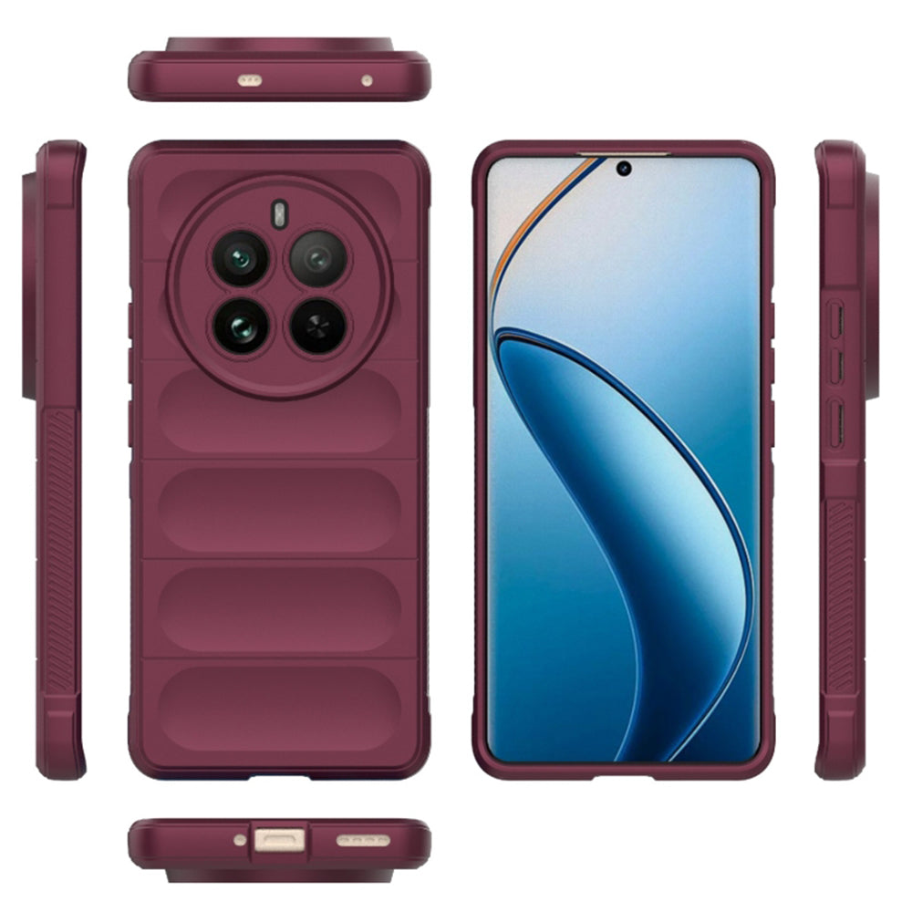 Husa de protectie Techsuit Magic Shield compatibil cu Realme 12 Pro / 12 Pro+, Bordo