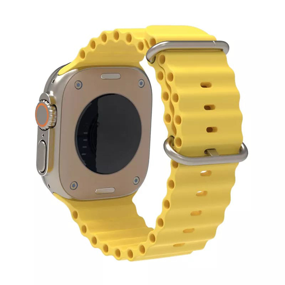 Curea pentru Apple Watch 1/2/3/4/5/6/7/8/9/10/11/12/SE/SE 2/SE 3 (38/40/41/42mm) - Techsuit Watchband (W038) - Yellow