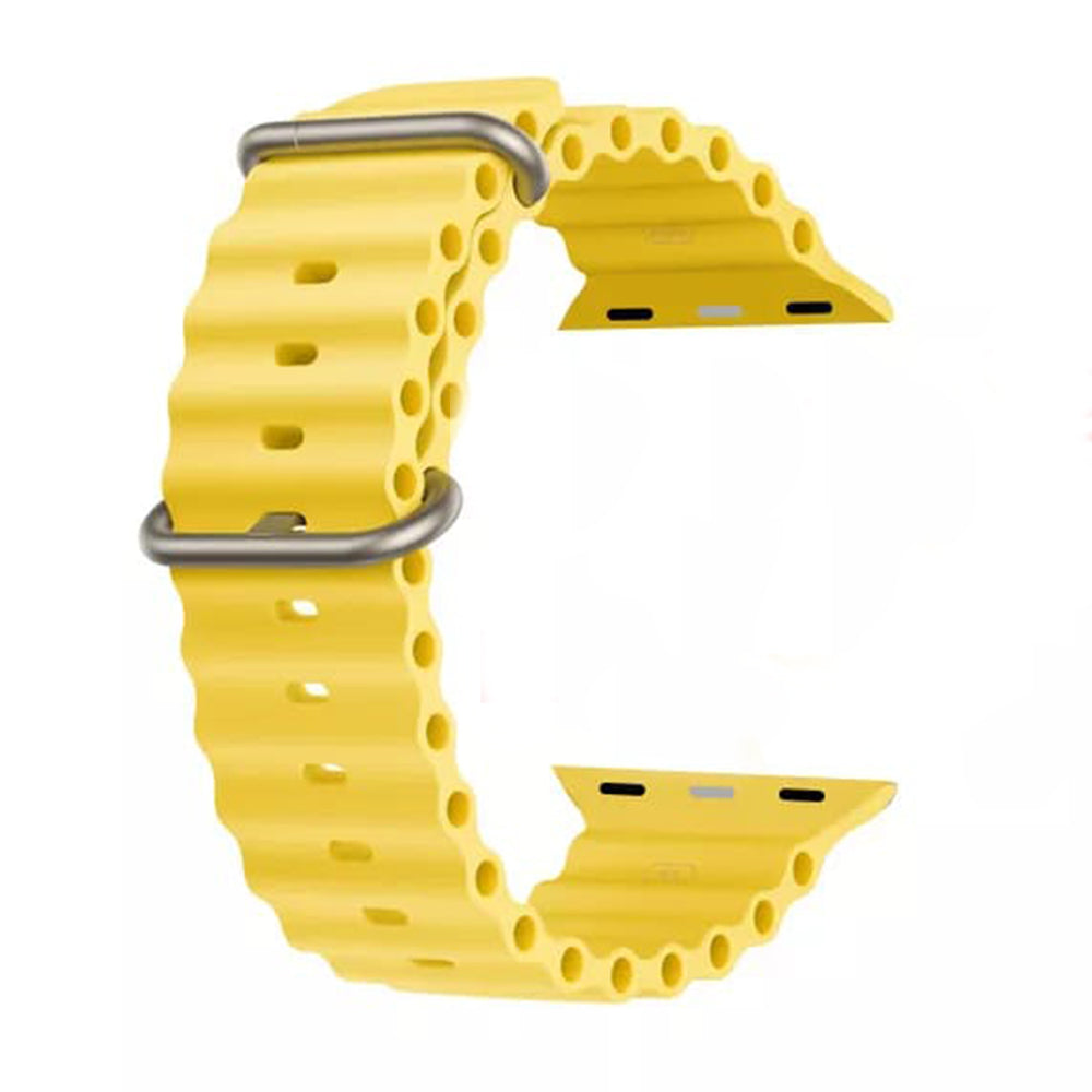 Curea pentru Apple Watch 1/2/3/4/5/6/7/8/9/10/11/12/SE/SE 2/SE 3 (38/40/41/42mm) - Techsuit Watchband (W038) - Yellow