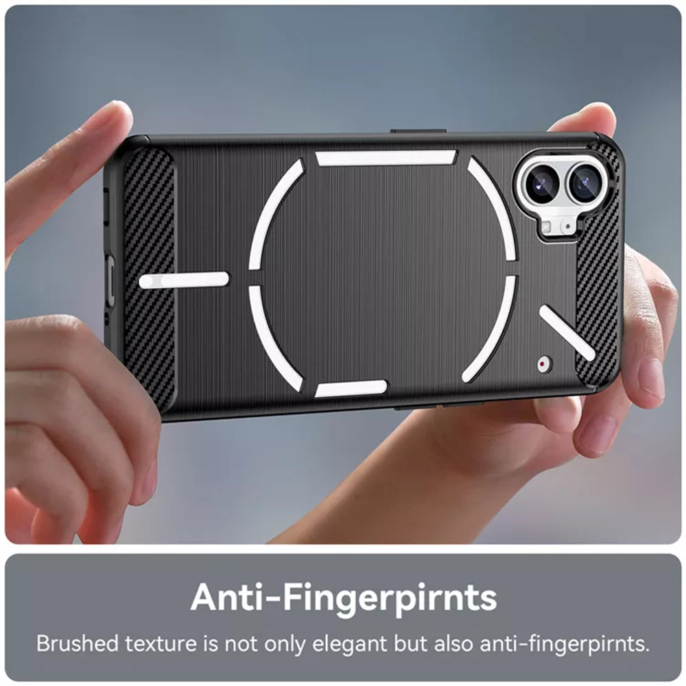 Husa de protectie Techsuit Carbon Silicone compatibil cu Nothing Phone (1), Negru