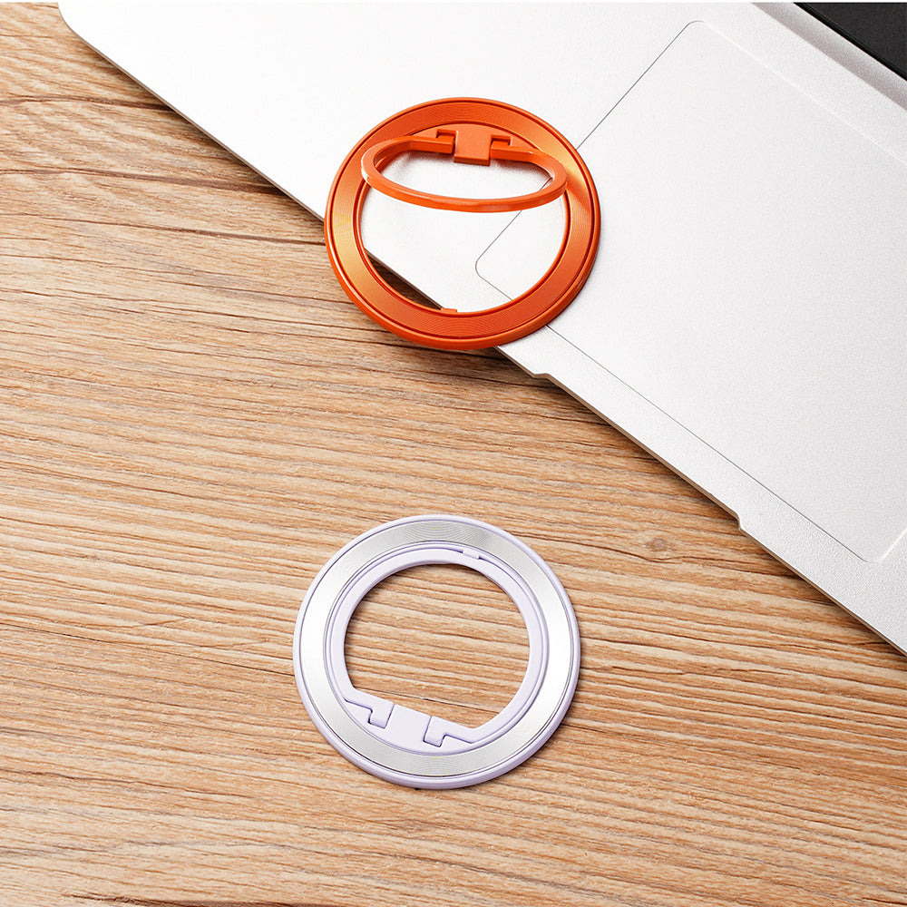 Suport Techsuit MagSafe Phone Ring (MPR2), Round Shape, Aluminium Alloy, Portocaliu