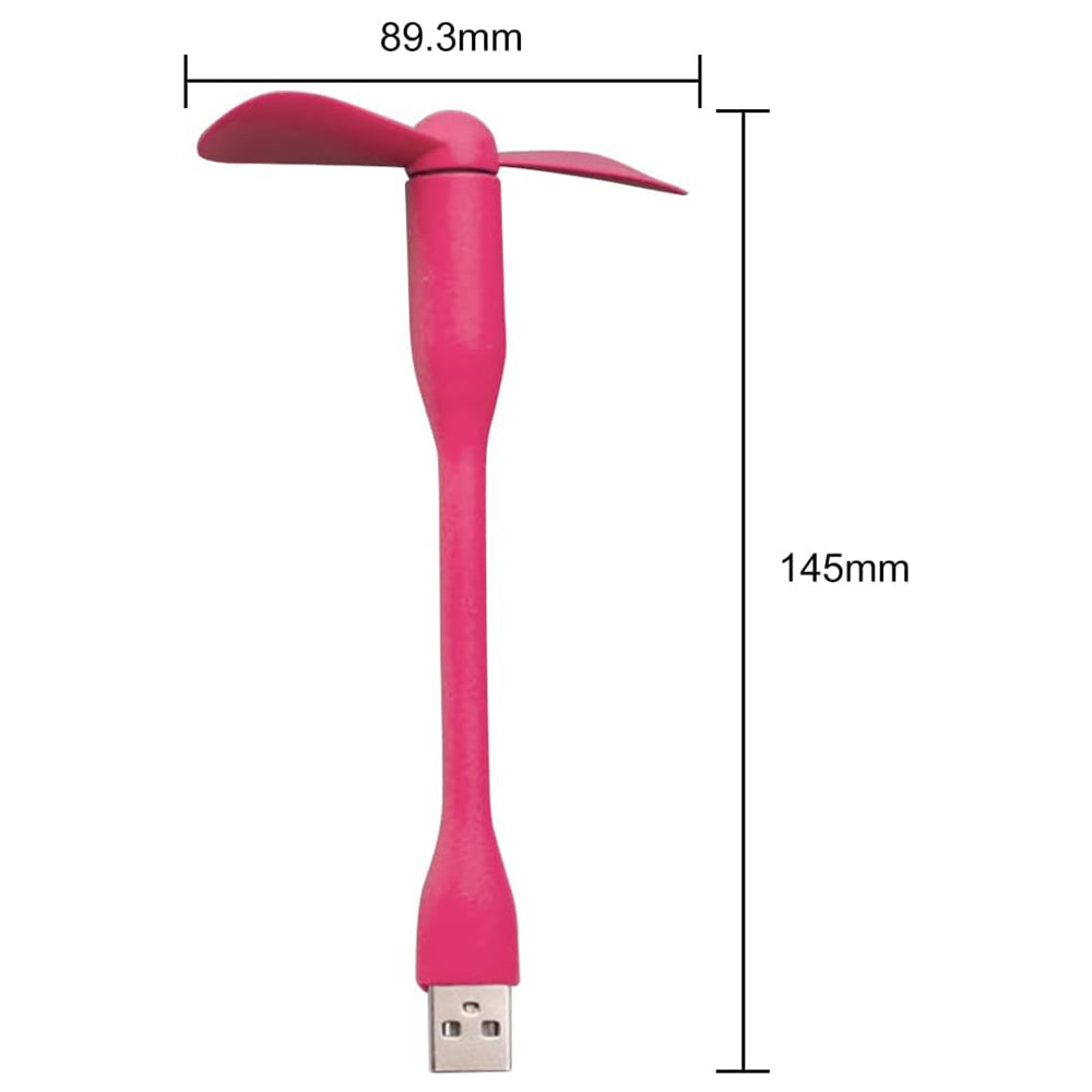 Techsuit Mini USB Fan (TUF1), Portable, Flexible, Bendable, 5V, Roz