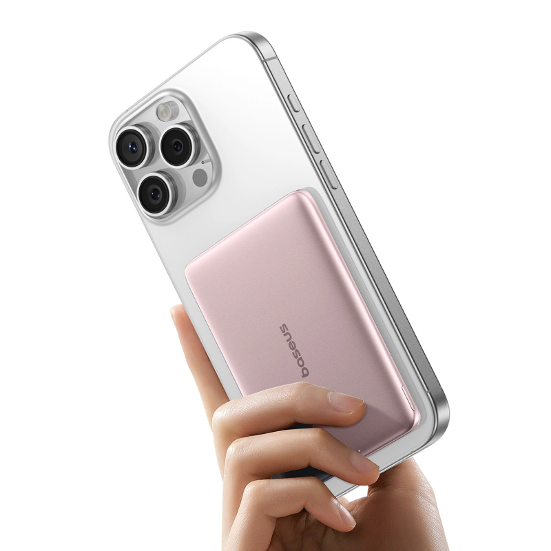 Baterie Externa Wireless Baseus PicoGo AM41, 5000mAh, 20W, PD + FQI, 1 x QI - 1 x USB-C