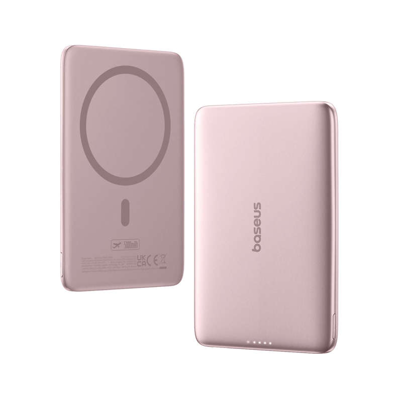 Baterie Externa Wireless Baseus PicoGo AM41, 5000mAh, 20W, PD + FQI, 1 x QI - 1 x USB-C