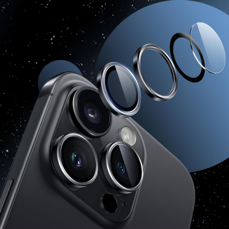 Folie de protectie Camera Spate Tech-Protect CamRing Fit+ pentru Apple iPhone 17, Sticla Securiz