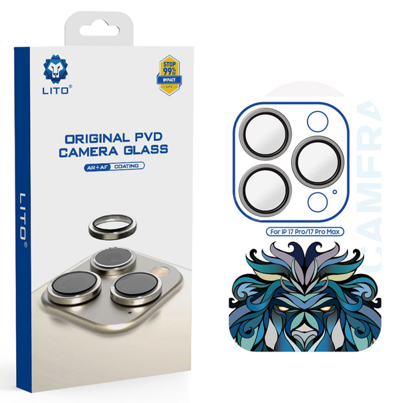 Folie de protectie Camera Spate Lito Titanium AR pentru Apple iPhone 17 Pro Max / 17 Pro, Sticla Securizata