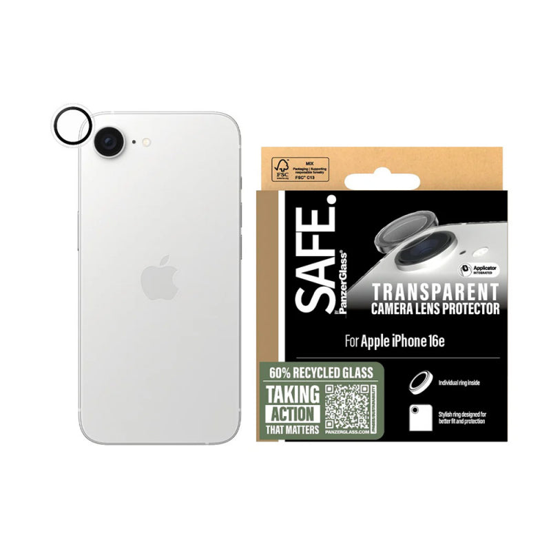 Folie de protectie Camera Spate PanzerGlass Safe. pentru Apple iPhone 16e, Sticla Securiz