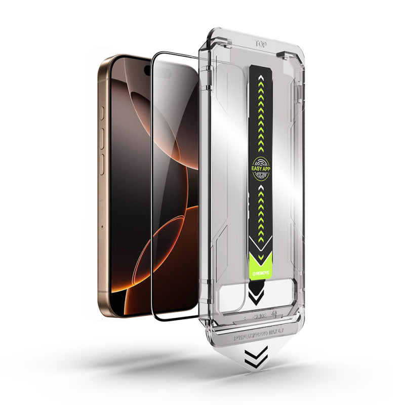 Folie de protectie Ecran Techsuit TitanGlass pentru Apple iPhone 17 Pro, Sticla Securizata, Full Glu