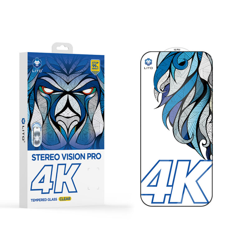 Folie de protectie Ecran Lito D+ Max 4K pentru Apple iPhone 17 / 16 Pro, Sticla Securizata, Full Glu